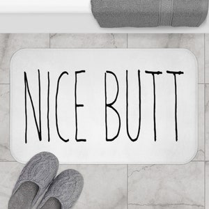 Nice Butt Bath Mat Sign, Home Bath Mat, Cheeks Mat, Best Bath Home Decoration, Bathroom Bath Mat, Funny Bath Decor Rug Funny Mat Gift Xmas