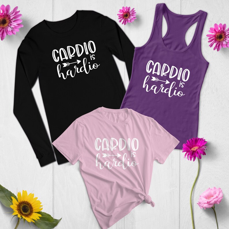 Funny Gym Shirt Tank Top Women Tank Top Cardio Is Hardio Tanks Racerback Tops Tank Tops Women Cardio Is Hard Shirt Funny Gym Tank Top