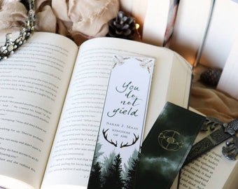 You Do Not Yield - Kingdom of Ash - Marcapáginas de doble cara de Throne of Glass