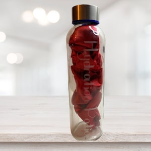 Personalized reusable glass water bottle, gym water bottle , custom engraved water bottle, glass tumbler, eco-friendly water bottle glass