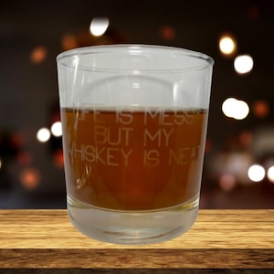 Personalized whiskey glass, personalized gift for dad, scotch glass, rock glass,  home bar, whiskey flights, barware gift, etched glass