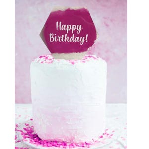 Custom acrylic cake topper,  great for birthday, weddings, anniversary, bridal shower, gender real and baby shower cakes!