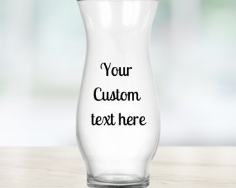 Vase à fleurs personnalisable ouragan gravé, cadeau de mariage personnalisé et décoration d&#39;intérieur, centre de table, vase de mariage, vase à fleurs