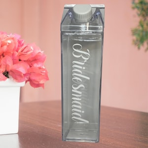 Op maat gemaakte acryl melkpak waterfles
