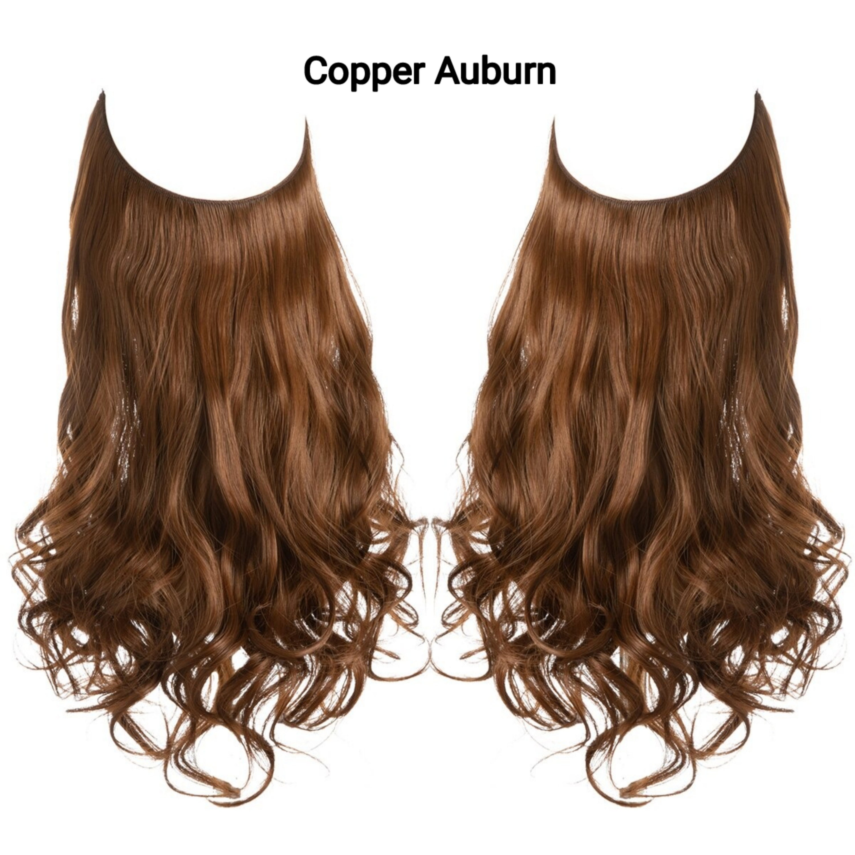 Natural Synthetic Halo Hair Extensions No Clip in Artificial Etsy Canada
