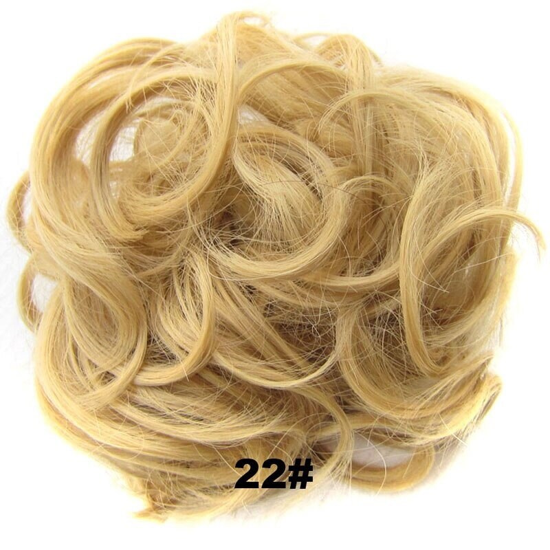 Hair Bun Pad Elastic Hair Rope Rubber Band Hair Extensions Synthetic
