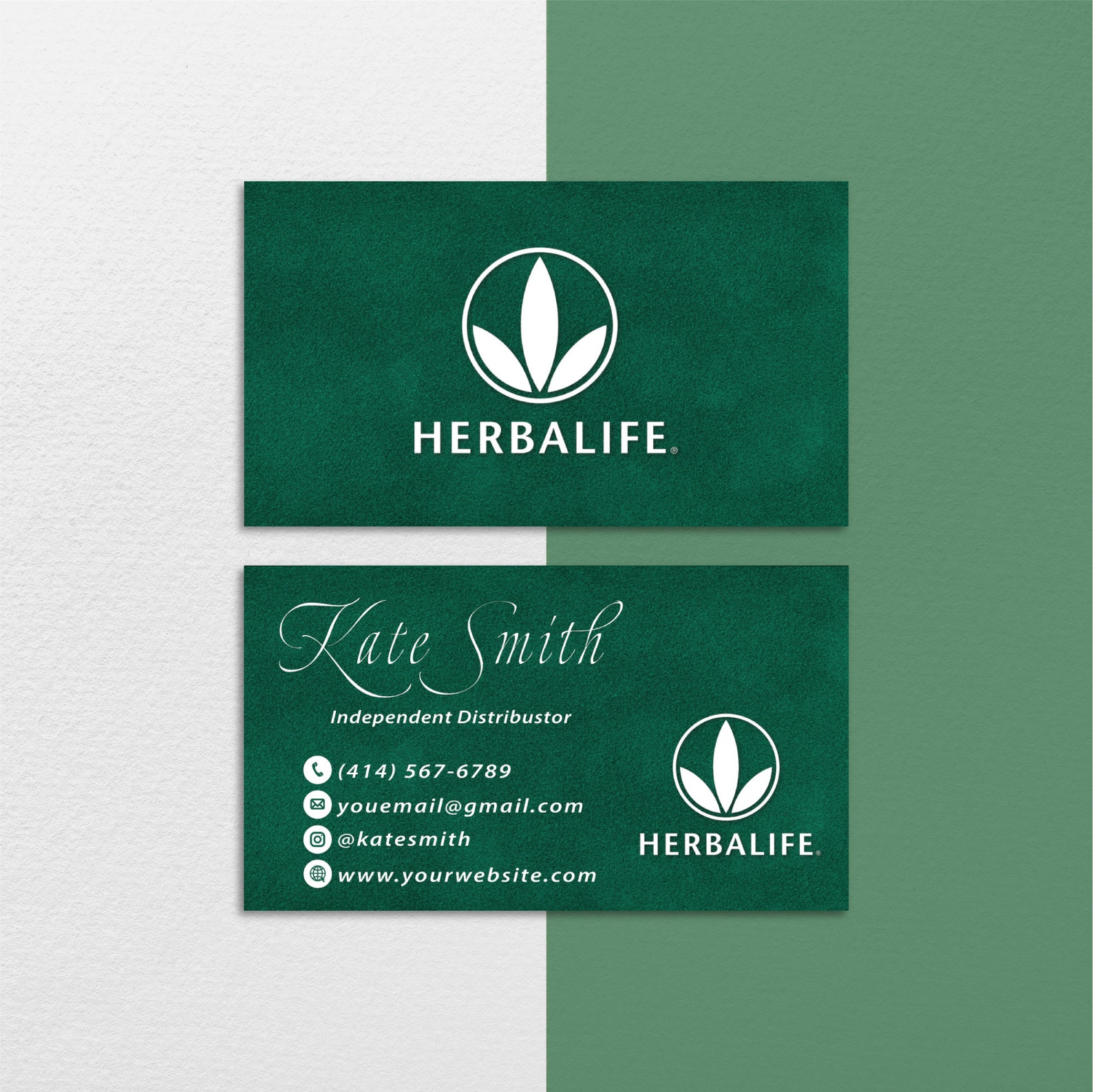 Herbalife Business Cards Personalized Herbalife Business Etsy