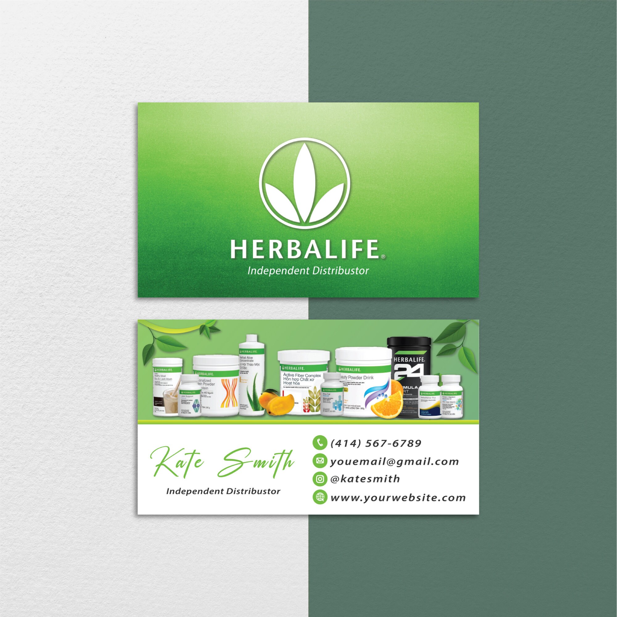 Herbalife Business Cards Personalized Herbalife Business Etsy
