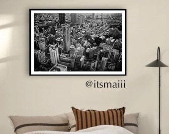 Osaka Cityscape Printable Interior Decor Original Wall Art, City Skyline Photography for Interior Design, Japan Art Digital Print