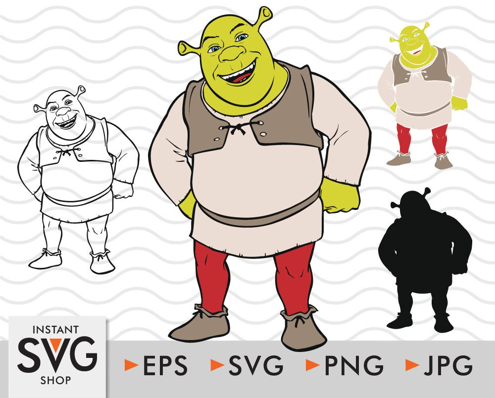 Shrek SVG, Donkey from Shrek SVG, Shrek and Fiona svg png