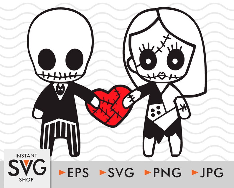 Jack And Sally Svg Free Printable