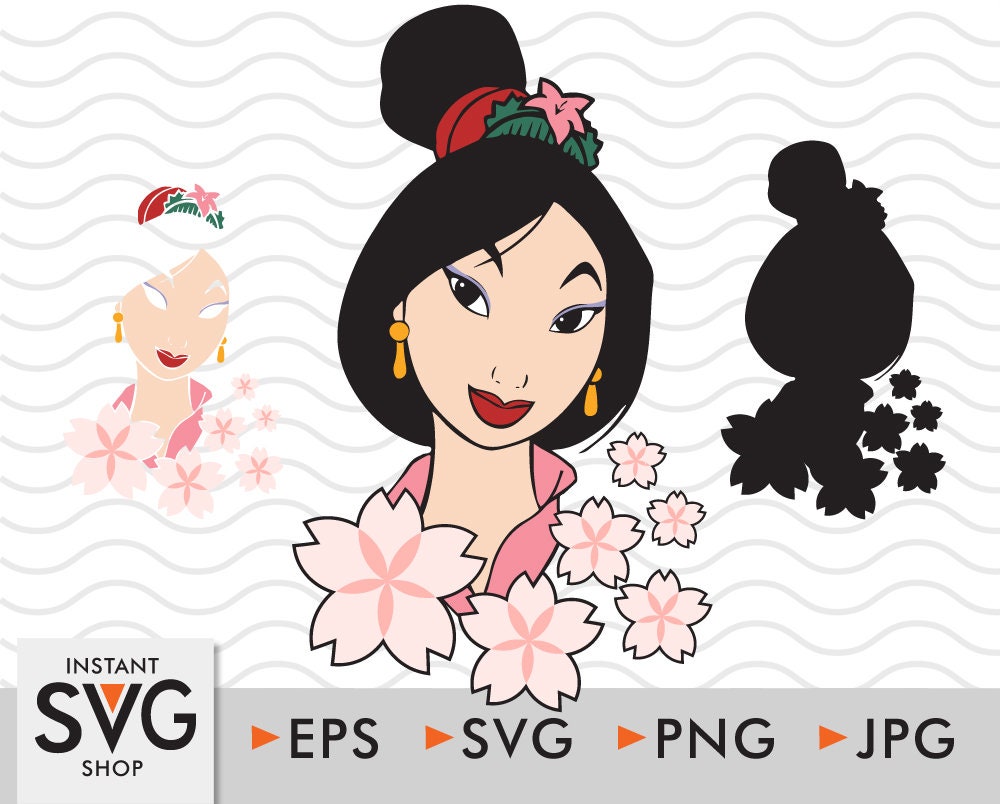 Mulan SVG PNG Mulan Princess Layered Cut File Cricut Etsy