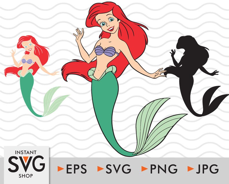 Download Ariel SVG Layered Ariel clipart Ariel Cut file little | Etsy