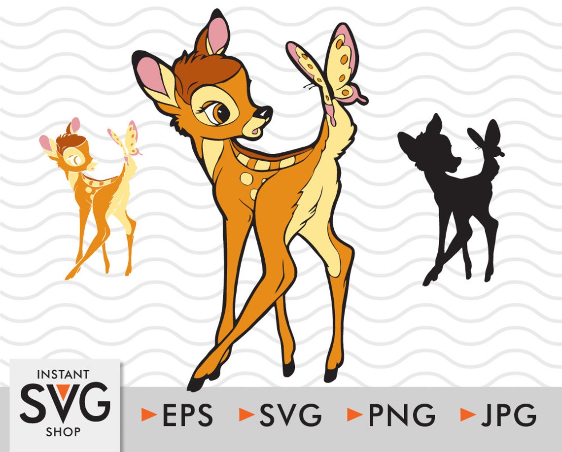 Bambi SVG & PNG Clip Files Digital Download Transparent - Etsy UK