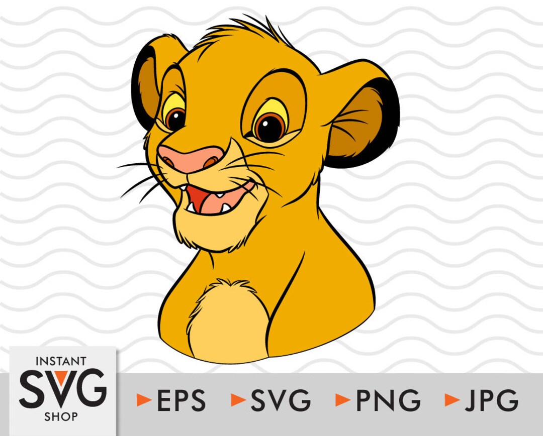 Lion King Simba SVG Cricut Silhouette Cut File Clipart Etsy India