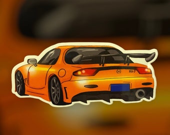 Mazda Rx7 FD Diecut Sticker