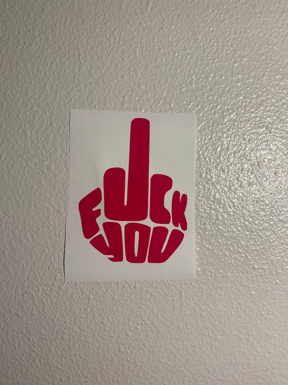 MIDDLE FINGER FLIP OFF MEME DECAL FUNNY ANGRY STICK MAN STICKER