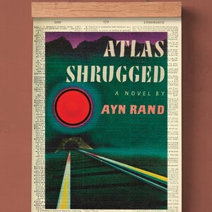 Atlas Shrugged Printable Book Cover, Ayn Rand Print, Literary Poster, Classroom Wall Art, Printable Book Art, Wall Decor,