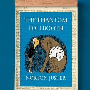 The Phantom Tollbooth by Norton Juster, Printable Book Cover, Literary Poster, Classroom Wall Art, Book Cover Print, American Literature