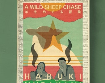 Printable Book Cover  A Wild Sheep Chase by Haruki Murakami, Literary  Poster, Classroom Wall Art, Book Cover Print, Japanese Literature