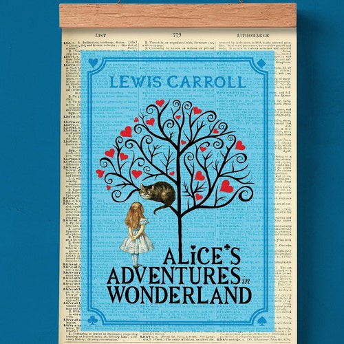 Alice in Wonderland Art Print Book Cover Art Book Lover - Etsy UK