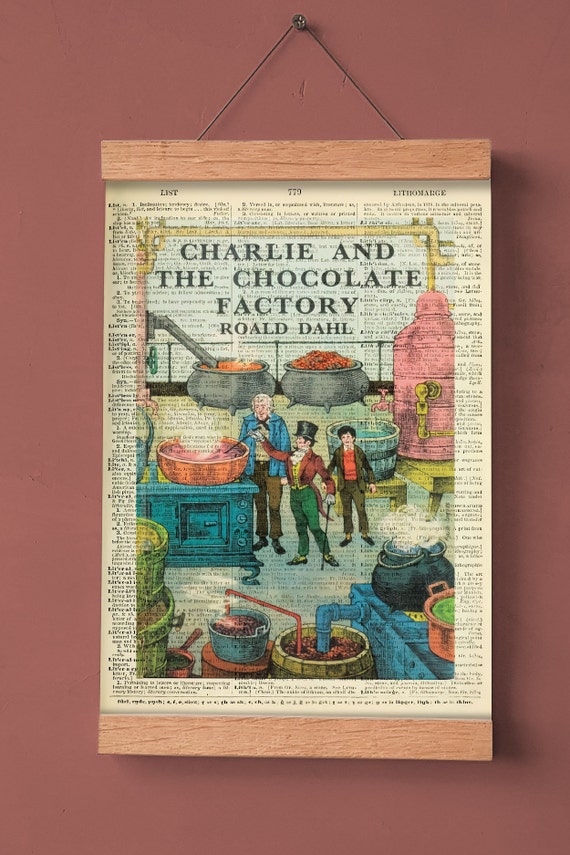 Buch Cover Von Charlie Die Schokoladenfabrik Von Roald Dahl Etsy