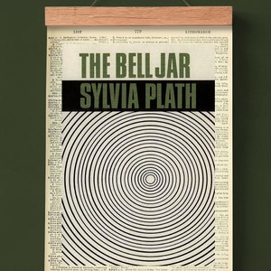 The Bell Jar von Sylvia Plath, literarisches Poster, Wandkunst, Buchkunst, Buchumschlag, amerikanische Literatur
