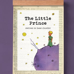The Little Prince by Antoine de Saint-Exupery, Printable Book Cover,Literary Poster, Classroom Wall Art, Book Cover Print, French Literature