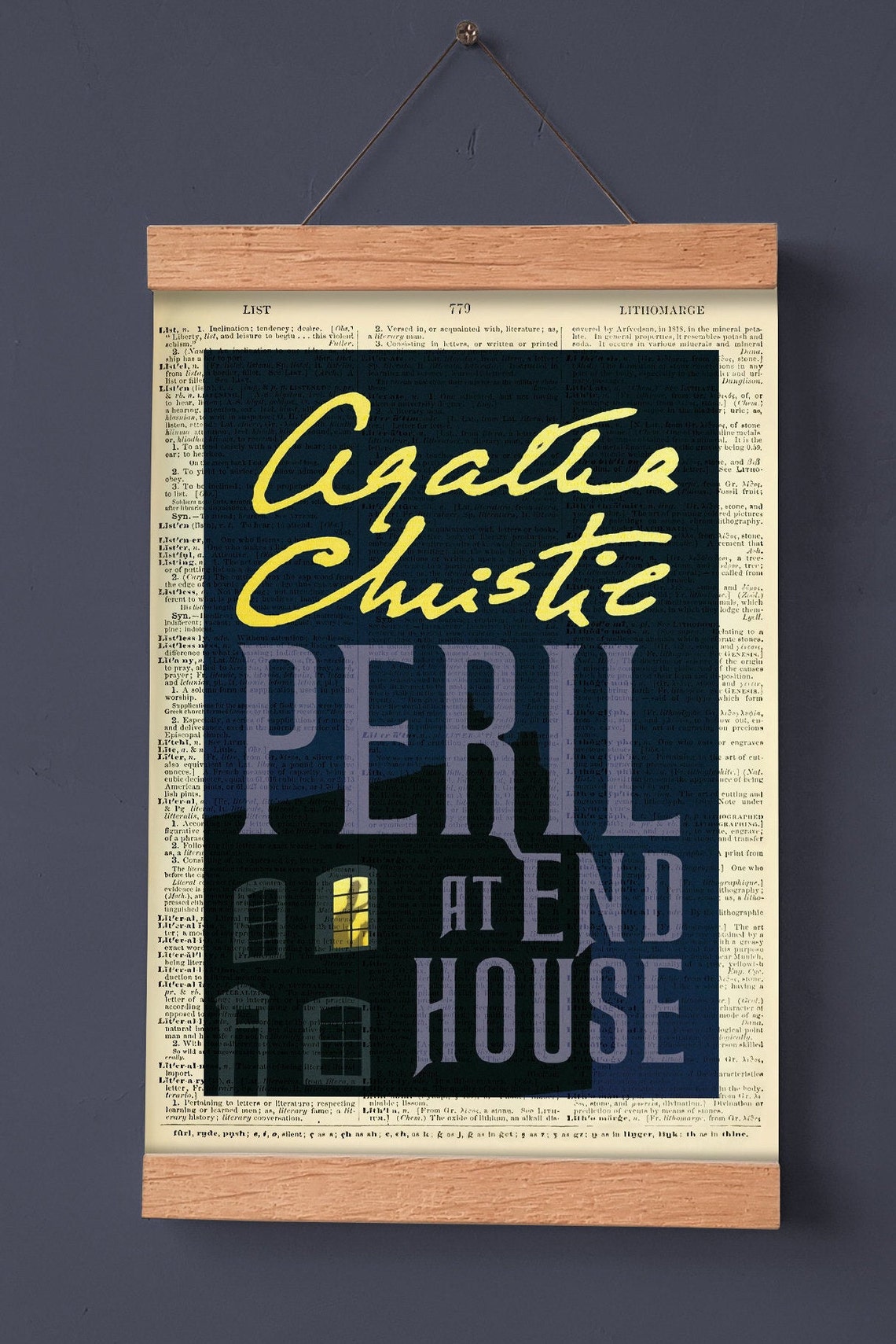 Peril at the End House by Agatha Christie Printable Poster Etsy
