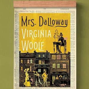 Mrs. Dalloway by Virginia Woolf, Printable Book Art, Literary Poster, Classroom Wall Art, Book Cover Print, English Literature