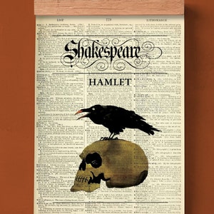 Hamlet by Shakespeare, Printable Book Cover, Literary Poster, Classroom Wall Art, Book Cover Print, English Literature, Dictionary Art