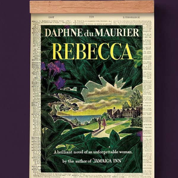 Printable Book Cover of Rebecca by Daphne du Maurier, Literary Poster, Classroom Library Wall Art, Book Cover Print, English Literature Art