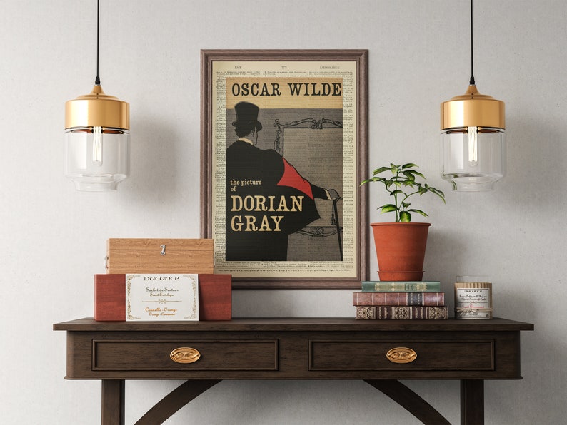 The Picture of Dorian Gray by Oscar Wilde, Printable Book Cover, Literary Poster, Classroom Wall Art, Book Cover Print, English Literature image 2