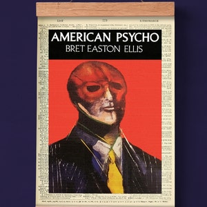 American Psycho by Bret Easton Ellis,  Printable Book Cover, Literary Poster, Classroom Library Wall Art, Book Cover Print, English Lit