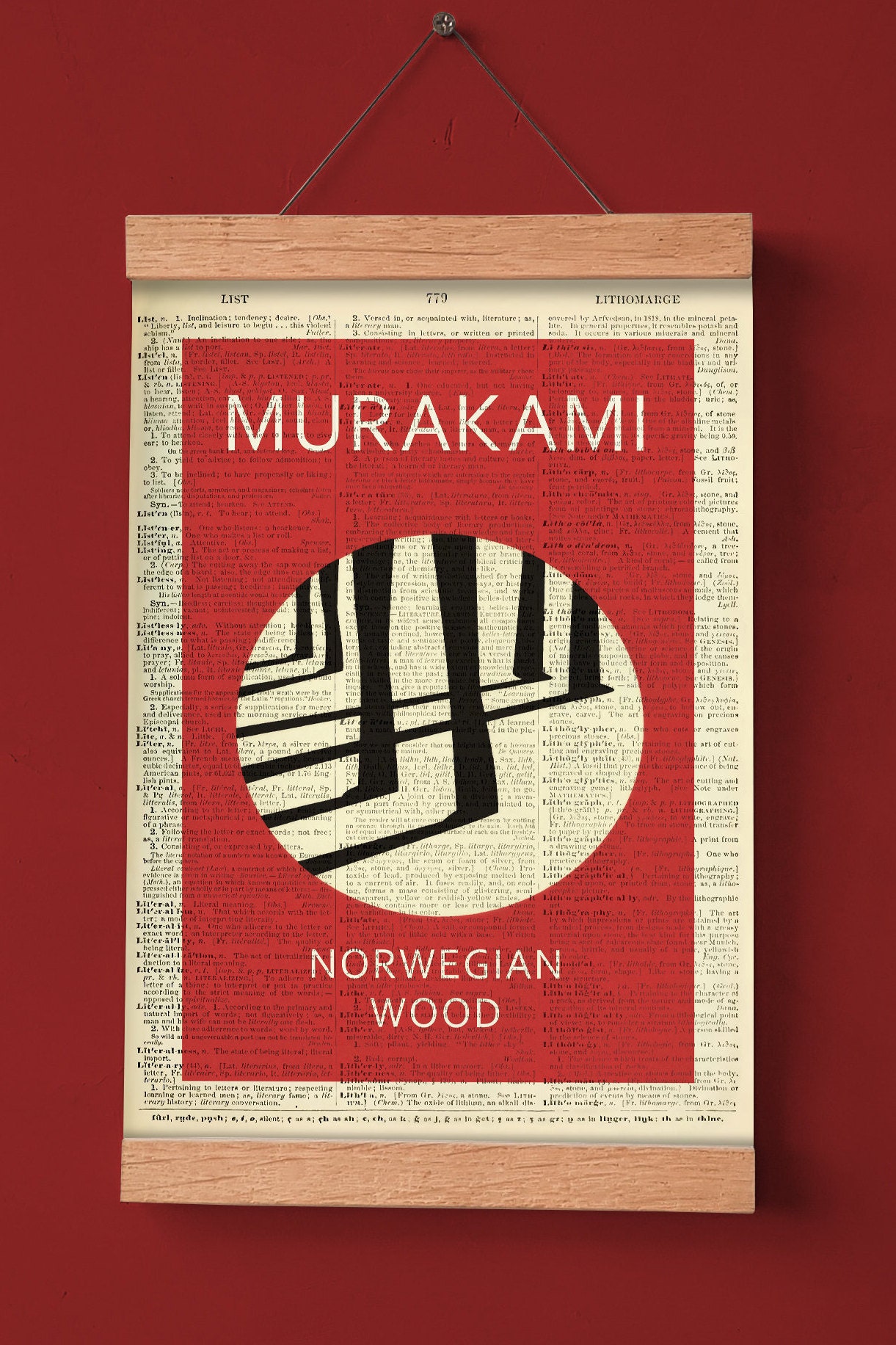 Printable Book Cover of Norwegian Wood by Haruki Murakami, Literary  Poster, Classroom Wall Art, Book Cover Print, Japanese Literature