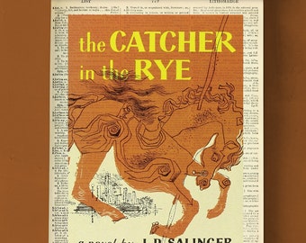 The Catcher in the Rye by J. D. Salinger, Printable Book Cover, Literary Poster, Classroom Wall Art, Book Cover Print, American Literature