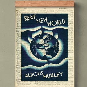 Brave New World by Aldous Huxley, Printable Book Cover, Literary Poster, Classroom Library Wall Art, Book Cover Print, English Literature