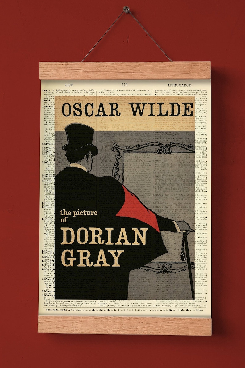 The Picture of Dorian Gray by Oscar Wilde, Printable Book Cover, Literary Poster, Classroom Wall Art, Book Cover Print, English Literature image 1