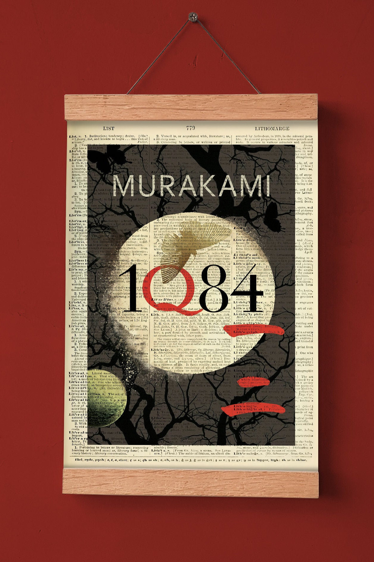 1Q84 by Haruki Murakami, Printable Book Cover, Literary Poster