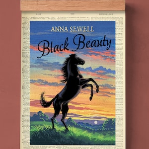 Black Beauty by Anna Sewell, Printable Book Cover, Literary Poster, Classroom Wall Art, Book Cover Print, Children&#39;s Classic Literature