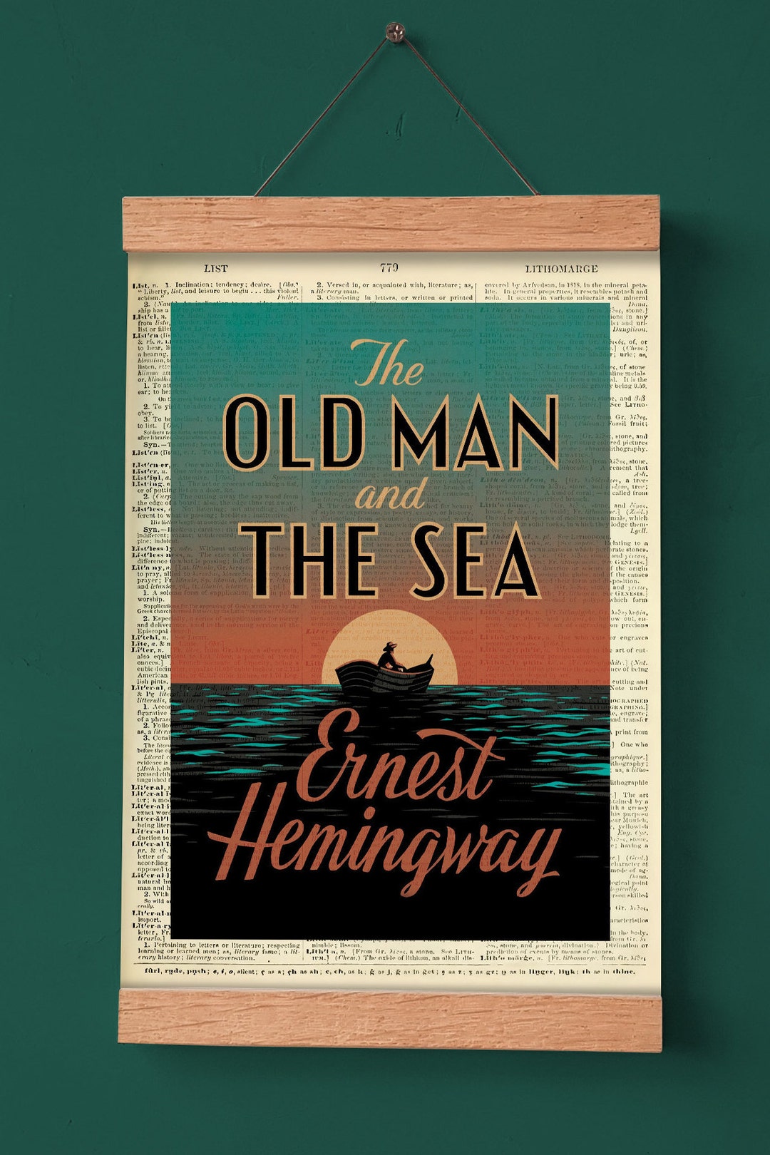 The Old Man and the Sea by Ernest Hemingway, Printable Book Cover ...