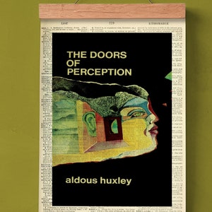 Printable Book Cover, The Doors of Perception by Aldous Huxley, Literary Poster, Book Art, Book Cover Print