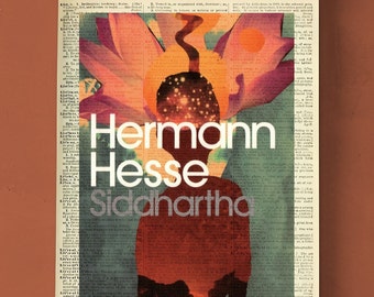 Siddhartha by Hermann Hesse, Printable Book Cover, Literary Poster, Library Wall Art, Book Art, Book Cover Print, German Literature Art