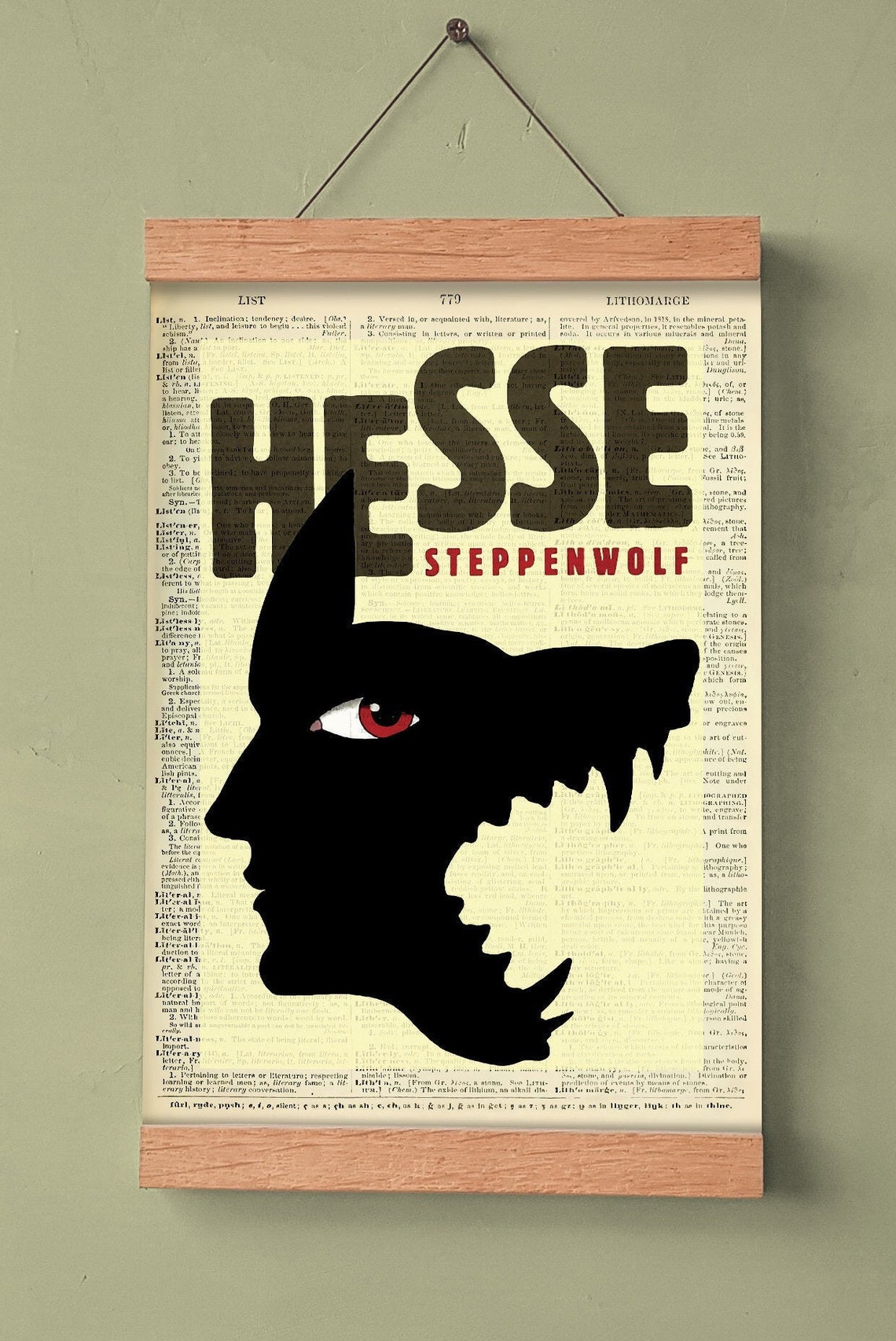 Steppenwolf by Hermann Hesse Printable Book Cover Literary Poster Steppenwolf by Hermann Hesse Printable Book Cover Literary Poster