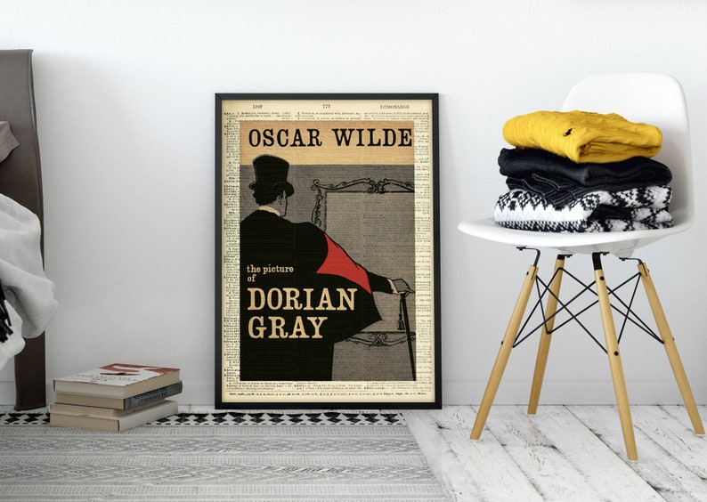 The Picture of Dorian Gray by Oscar Wilde, Printable Book Cover, Literary Poster, Classroom Wall Art, Book Cover Print, English Literature image 3