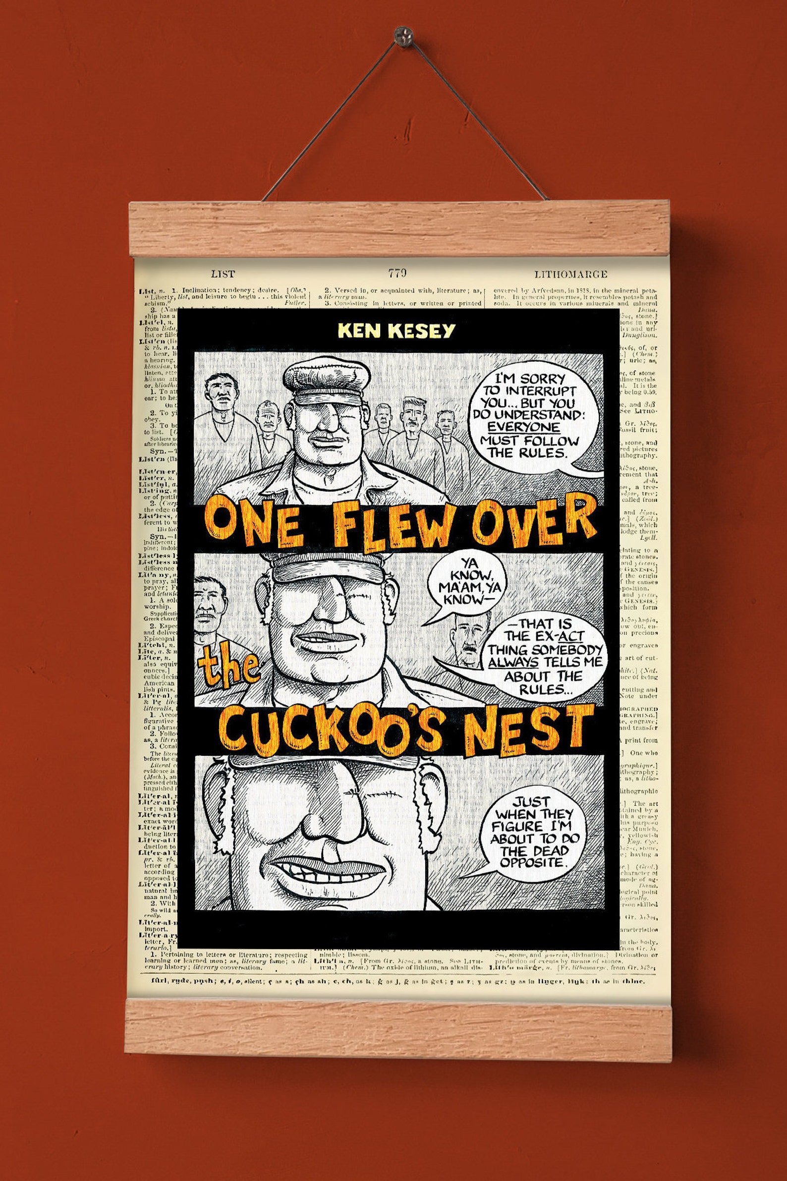 One Flew Over The Cuckoo's Nest by Ken Kesey Printable | Etsy Ken Kesey One Flew Over The Cuckoos Nest