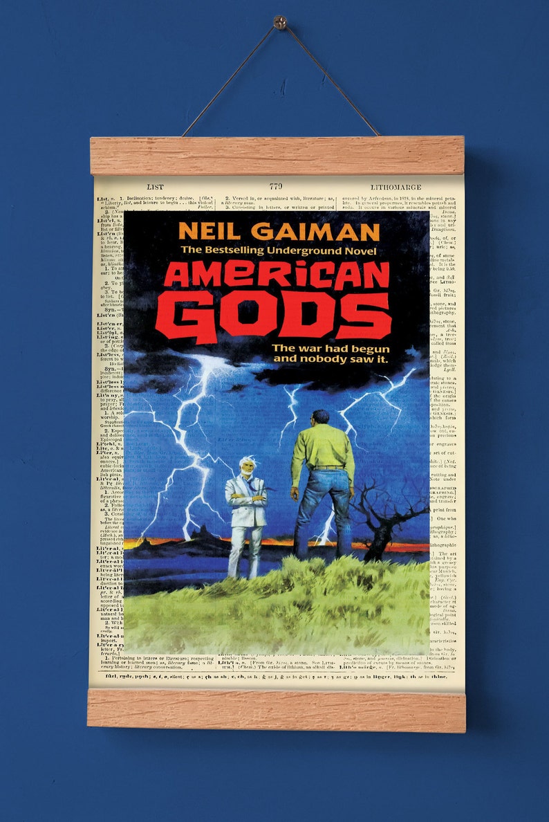 American Gods by Neil Gaiman Printable Book Cover Literary - Etsy