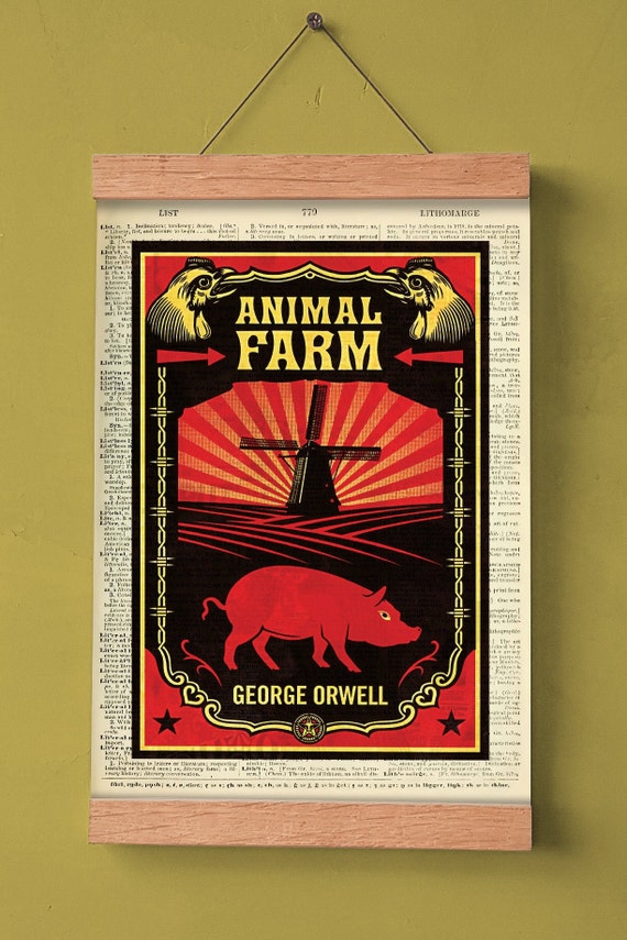 Animal Farm Printable Book Cover, George Orwell, Literary Poster, Classroom  Wall Art, Printable Book Art, Book Cover Print, Vintage Poster -  Norway