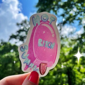 Summer Popsicle Sticker | Waterproof Stationery | Kawaii Food Art | Pink Aesthetic | Pastel Vapor wave
