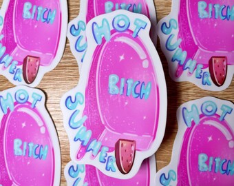 Summer Popsicle Sticker | Waterproof Stationery | Kawaii Food Art | Pink Aesthetic | Pastel Vapor wave